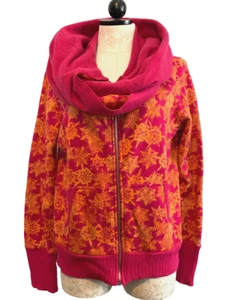 Sweatshirt Victoria’s Secret Moda International fleece zipped top w/scarf New L - Picture 1 of 9