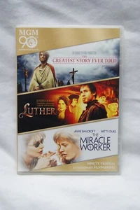 The Greatest Story Ever Told/Luther/The Miracle Worker (DVD, 2014, 3-Disc Set) - Picture 1 of 5