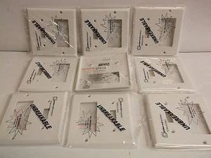 Lot of 10 2 Gang 1 Toggle Switch 1 GFCI Receptacle Combo Wallplate White Smooth - Picture 1 of 3