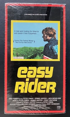 Easy Rider (VHS, 1969) Peter Fonda/Dennis Hopper SEALED Watermark - Red Border - Image 1 of 4