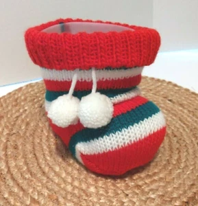 Crotchet Christmas Boot Container - Picture 1 of 4