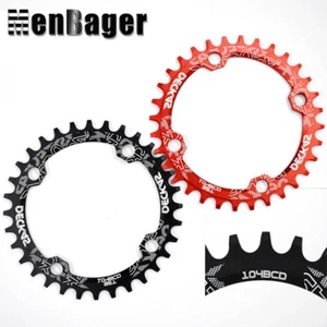 Red Bike Narrow Wide Round Oval Chainring Chain Ring 38T 96BCD104mm - Picture 1 of 1