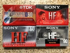 SONY/TDK CASSETTE TAPE LOT 4 - MIXED MODELS 60/90 MINUTES SEALED - Picture 1 of 3