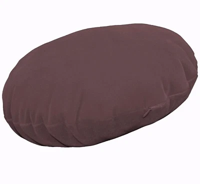 mb104n Rose Taupe (Purple Brown) Plain Velvet Style Round Cushion/Pillow Cover - Image 1 of 4