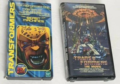 Lot 2 VHS The Transformers The Movie Clamshell Case VHS 1987~Rare~Beast Machines - Image 1 of 3