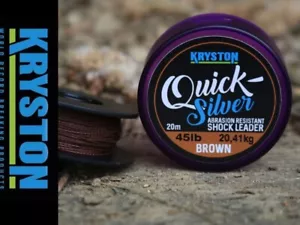 Kryston Quicksilver abrasion resistant braid braided hook length shock leader - Picture 1 of 2