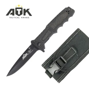 NAVAJA TACTICA ATK ACERO INOX. 9 CM TITANIUM 16401-C KNIFE MESSER COLTELLO - Imagen 1 de 1