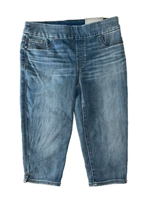 Chico's Pull-on Denim Capri Jeans Women's Size 0 Small/4 Blue NEW with tags - Picture 1 of 3