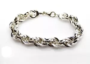 Milor of Italy 950 Silver Twisted Bracelet, 8 inches - Picture 1 of 4