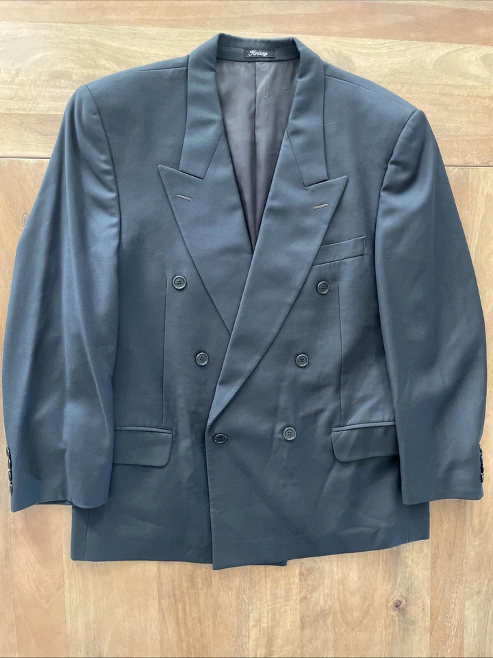 Chaqueta deportiva Heritage Zegna Electa Super 100s verde oscuro doble botonadura para hombre 42R Foto 1 de 4