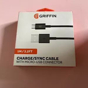 Genuine Griffin 1m Charge Sync Cable with USB-C/USB-A for Samsung S8,S9/Plus - Picture 1 of 1