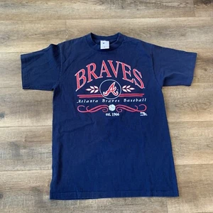 Vintage 1991 Single Stitched Atlanta Braves  T-Shirt Size Large Chalk  Line - Picture 1 of 4