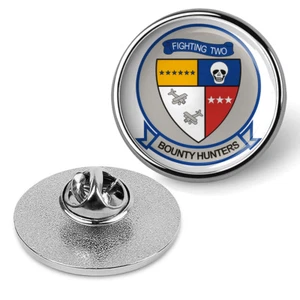 VF-2 'Fighting 2 Bounty Hunters' Tie Tac, Hat Pin, Military Lapel Pins - Silver - Picture 1 of 3