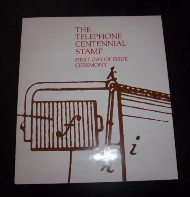 Sc. 1683 Telephone Centennial First Day Issue Ceremony Program / Booklet - FDC - Image 1 of 4