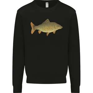 A Carp Fish Fishing Fisherman Kids Sweatshirt Jumper - Picture 1 of 92