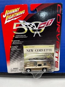 1/64 JOHNNY LIGHTNING 1963 CHEVROLET CORVETTE 50TH ANNIVERSARY GOLD - Picture 1 of 2