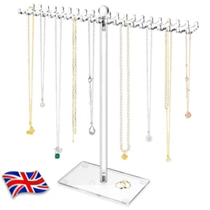 Jewelry Organizer Necklace Hanger Rack Acrylic Pendant Necklace Holder Stand G - Picture 1 of 16