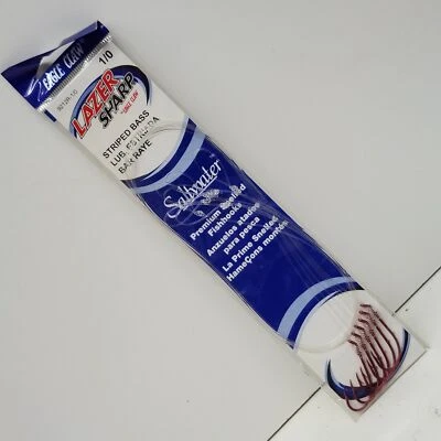 Eagle Claw Snells Snelled Saltwater Striped Bass Fishing Hooks 9212R Size 1/0 - Image 1 of 4