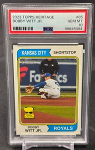 Bobby Witt Jr. All-Star Rookie PSA 10 GEM 2023 Topps Heritage #85 Kansas City - Picture 1 of 2