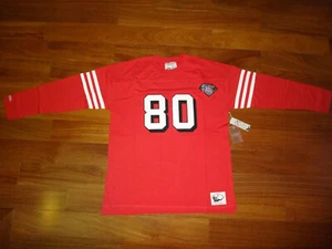 Jerry Rice Big & Tall Mitchell & Ness 49ers Men's Name & Number Long Sleeve Top - Picture 1 of 7