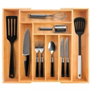 Besteckhalter aus Holz Besteckeinsatz Schubladeneinsatz Besteckkasten - Bild 1 von 6