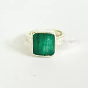 Certified 5 Ct Natural Emerald Ring In 925 Sterling Silver Great Inclusion AAA - Picture 1 of 4