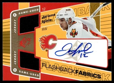 2007-08 SPx Flashback Fabrics Autograph Jarome Iginla Auto Calgary Flames #138 - Image 1 of 2