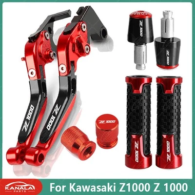 4PCS- For Kawasaki Z1000 Adjustable CNC Brake Clutch Lever Handle Grips Sets New - Image 1 of 4