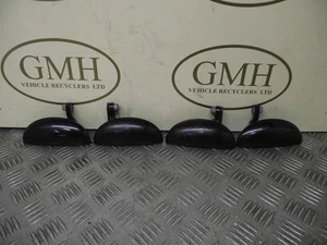 Peugeot 107 Set Of 4 Outer Door Handle Paint Code Exz Metal Black Mk1 2005-15Z - Picture 1 of 3
