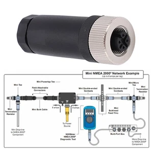 Marine Field Installable Connector NMEA 2000 Field Installable Connector 5 Pin - Picture 1 of 12