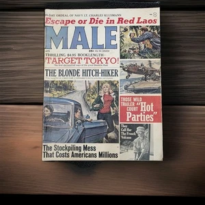 Male Magazine Vol 15 4 April 1965 -Blonde Hitchhiker - Escape or Die in Red Laos - Picture 1 of 3