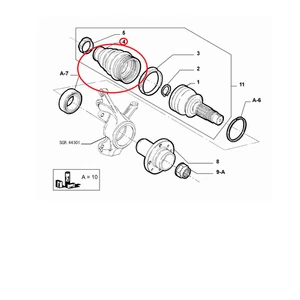 CUFFIA SEMIALBERO DIFFERENZIALE FIAT PUNTO - LANCIA Y ORIGINALE 46307555 - Picture 1 of 1