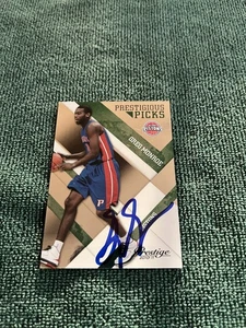 2010-11 Prestige Prestigious Picks Green /499 Greg Monroe #7 Hand Signed auto - Picture 1 of 2