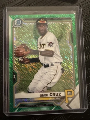 2021 Bowman Chrome Oneil Cruz RC #BCP-24 Green Shimmer Refractor /99 ROOKIE - Image 1 of 4