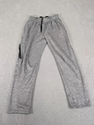 Pantalones deportivos Reebok para hombre pequeños grises forrados de vellón con cremallera bolsillo cordón Foto 1 de 4