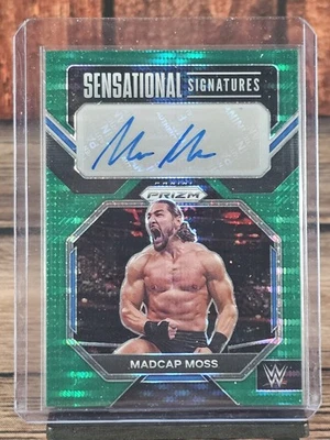 2023 Prizm WWE Madcap Moss auto Sensational Signatures Green Pulsar /10 - Image 1 of 3