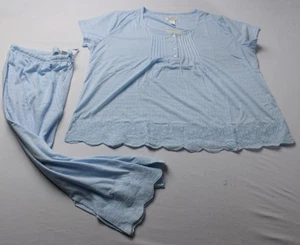 Lati Fashion Women's 2-Piece S/S Pajama Set AC2 Baby Blue Size 2XL NWT - Picture 1 of 8