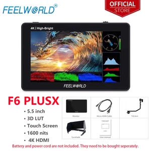 FEELWORLD F6 PLUSX 5.5 in DSLR Camera Field Monitor 1600nit Touch LCD - Picture 1 of 12
