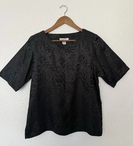 TJW by Mervyn’s schwarze Bluse aus 100 % Seide Größe 12 - Bild 1 von 5