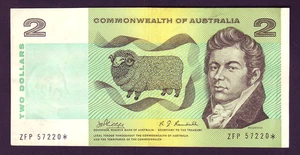 Australia R-83 S. (1968) Phillips/Randall - 2 Dollar STAR Note.. Prefix ZFP. gVF - Picture 1 of 2