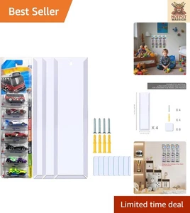 4er-Pack transparente Modellauto-Vitrine - für 40 Autos, kompatibel mit Hot-Wheels - Bild 1 von 7