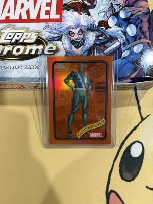 Marvel Topps Chrome 2025 Quicksilver Orange Refractor /25 RARE! No.121 - Image 1 of 2