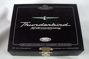 2005 HALLMARK KEEPSAKE CHRISTMAS ORNAMENTS 50TH ANNIVERSARY FORD THUNDERBIRD - Picture 1 of 16