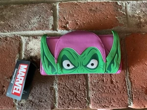 2022 Loungefly Marvel Green Goblin Wallet NEW Exclusive Spider-Man NEW W/Tags - Picture 1 of 9