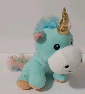 Burton & Burton Plush 8" Rainbow Unicorn with Gold Horn - Picture 1 of 6