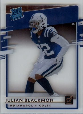 2020 Donruss Clearly Rated Rookies #48 Julian Blackmon - FB - Image 1 of 2