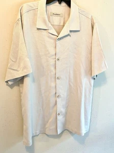 Tommy Bahama Herren Off White 70% Seide 30% Viskose XL Knopfleiste Hemd - Bild 1 von 4