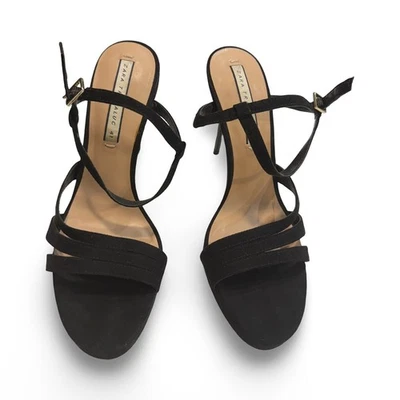 Zara Trafaluc Correa Tobillo Plataforma Tacón Gamuza Talla 8.5 Foto 1 de 4