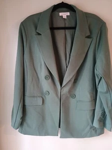 Liz Claiborne Light Green Dress Jacket Blazer Women's Size 20W Lined - Picture 1 of 6