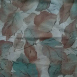 4 Yards Mill Creek Fabric Screen Print 45" Wide Brown and Blue Green Leaves - Picture 1 of 6